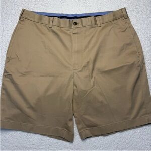 Brooks Brothers Shorts Men's 38” Flat Front‎ Lightweight Advantage Chino 9" Tan